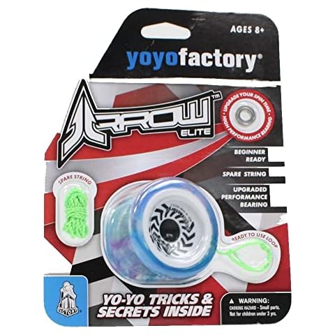 YoYoFactory Arrow (Galaxy with White Cap) Yo-Yo, PolyCarb with Aluminum Hub, Beginner Friendly, 64g, 58.5mm Diameter Cover
