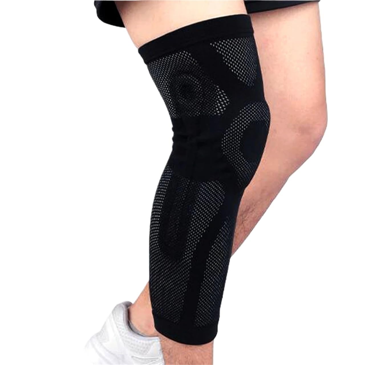 Rutschfeste Sport-Knieschoner, Stütz- und Wärmebandagen, Kompressionsstrümpfe (1 Stück/2 Stück), Ganzbein-Kompressionsstrümpfe mit seitlichen Gel-Stabilisatoren für die Kniescheibe, für Damen und