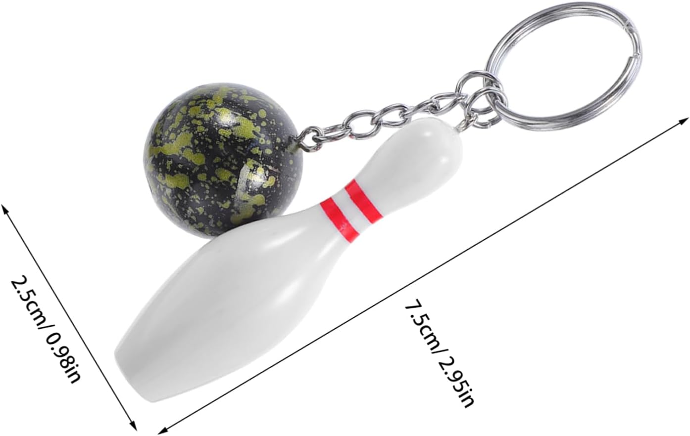 12pcs Elf Bowling Novelty Keychains Adorable Mini Bowling Pendants for Sports Match Souvenirs