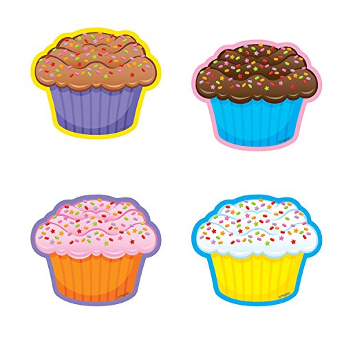TREND Cupcakes Mini Accents Variety Pack, Classroom Bulletin Board Cut Outs, 3 Inches, 36 Count
