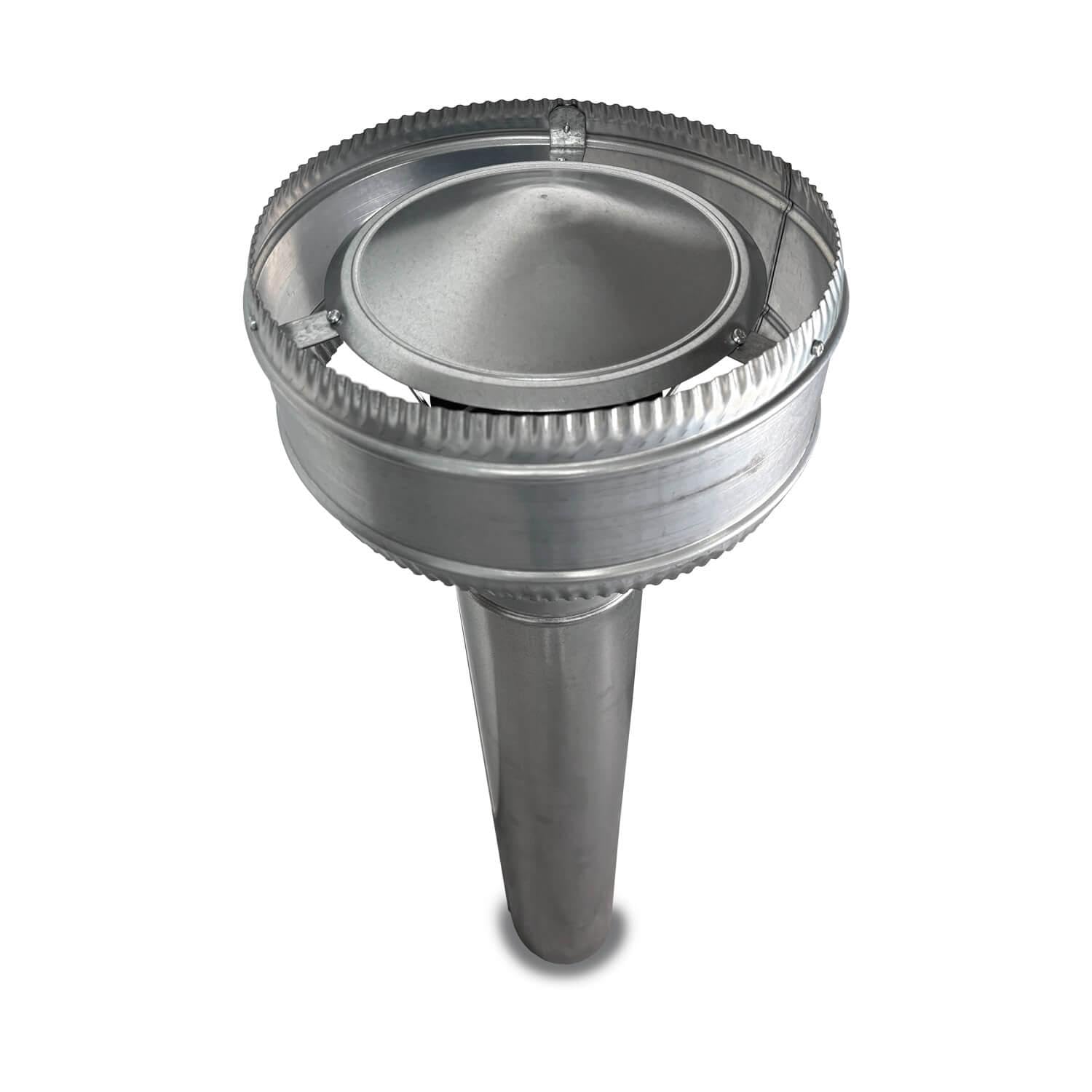 Sombrerete Antirevocante 350mm Galvanizado | Sistema Anti-Retorno CAEXVEN | Protección Total Viento y Lluvia para Chimeneas | Fabricado en España