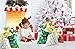 WesGen Christmas Gift Bags, 40Pcs Santa Wrapping Gift Bag in 4 Sizes and 4 Designs, with Ribbon Ties and Tags