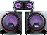 Gemini Sound GSYS-4000 Bluetooth LED Party Light Stereo System and Home Theater Audio Stereo System with 4000W Watts Shelf Speakers, Dual 12