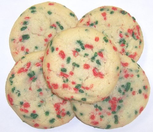 Scott's Cakes Christmas Jimmie Sugar Cookies in a 1 Pound White Bakery Box