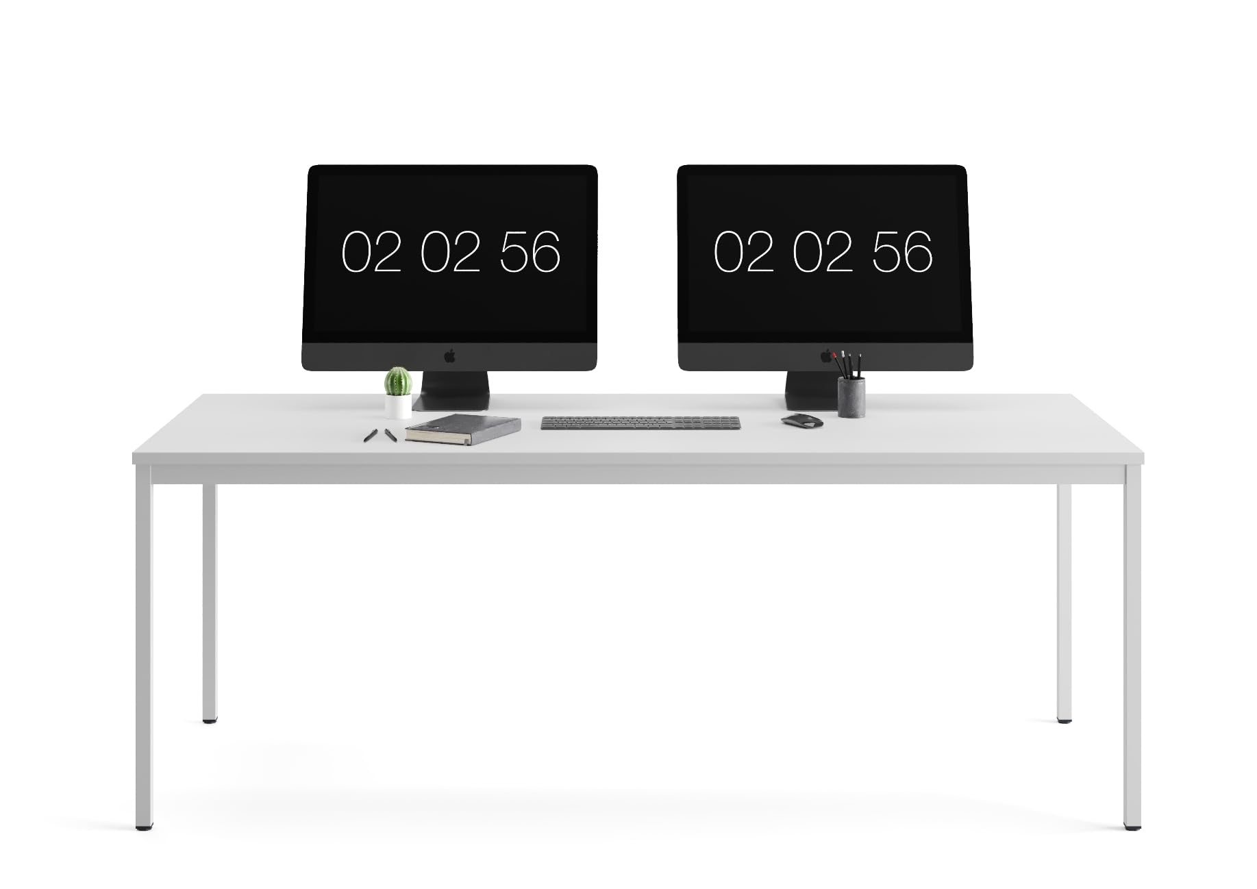 furni24 MA1078530grA Escritorio, Madera, Gris, 120 cm x 80 cm x 75 cm