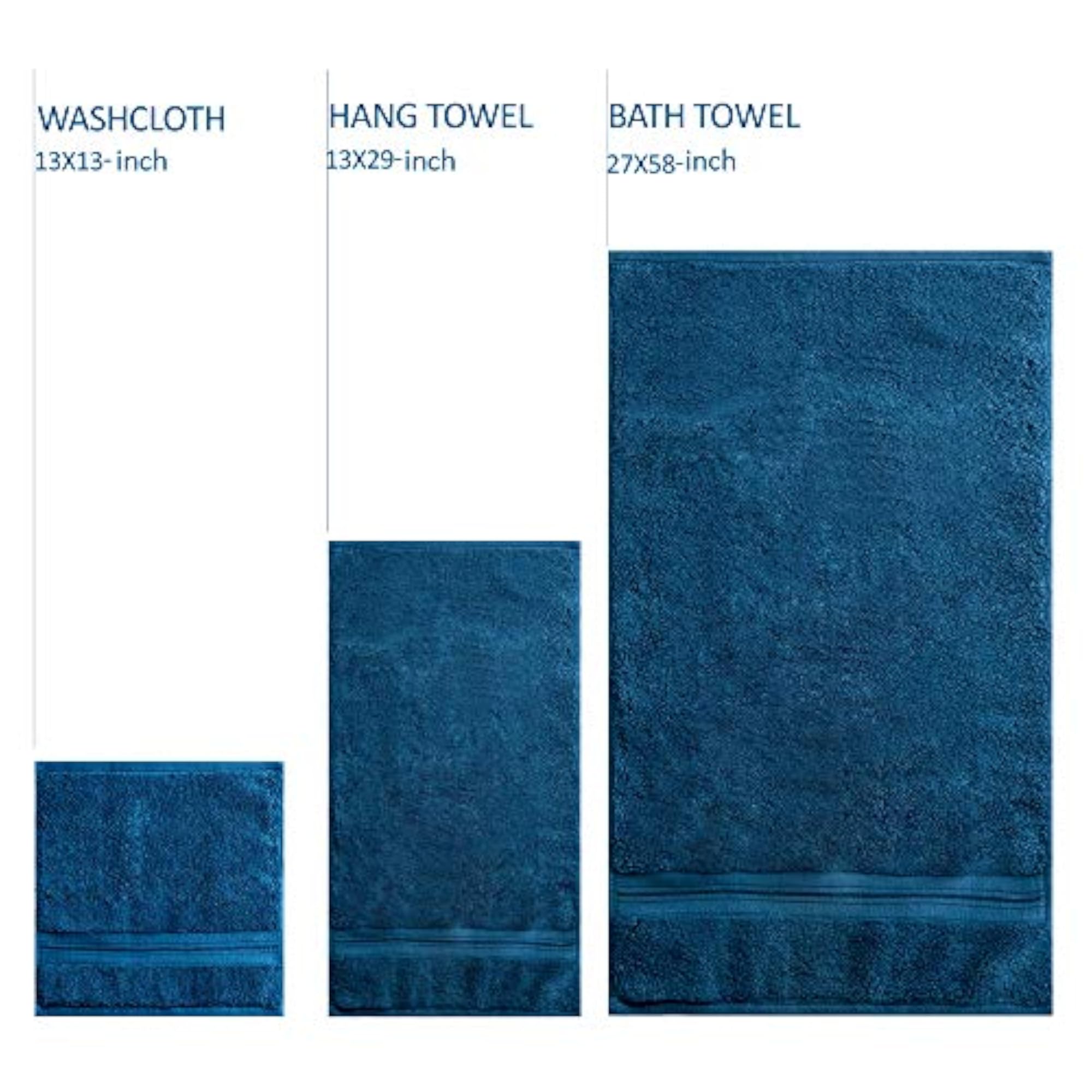 Luxury 3 Piece Cotton Towel Set, Ultra Soft & Absorbent