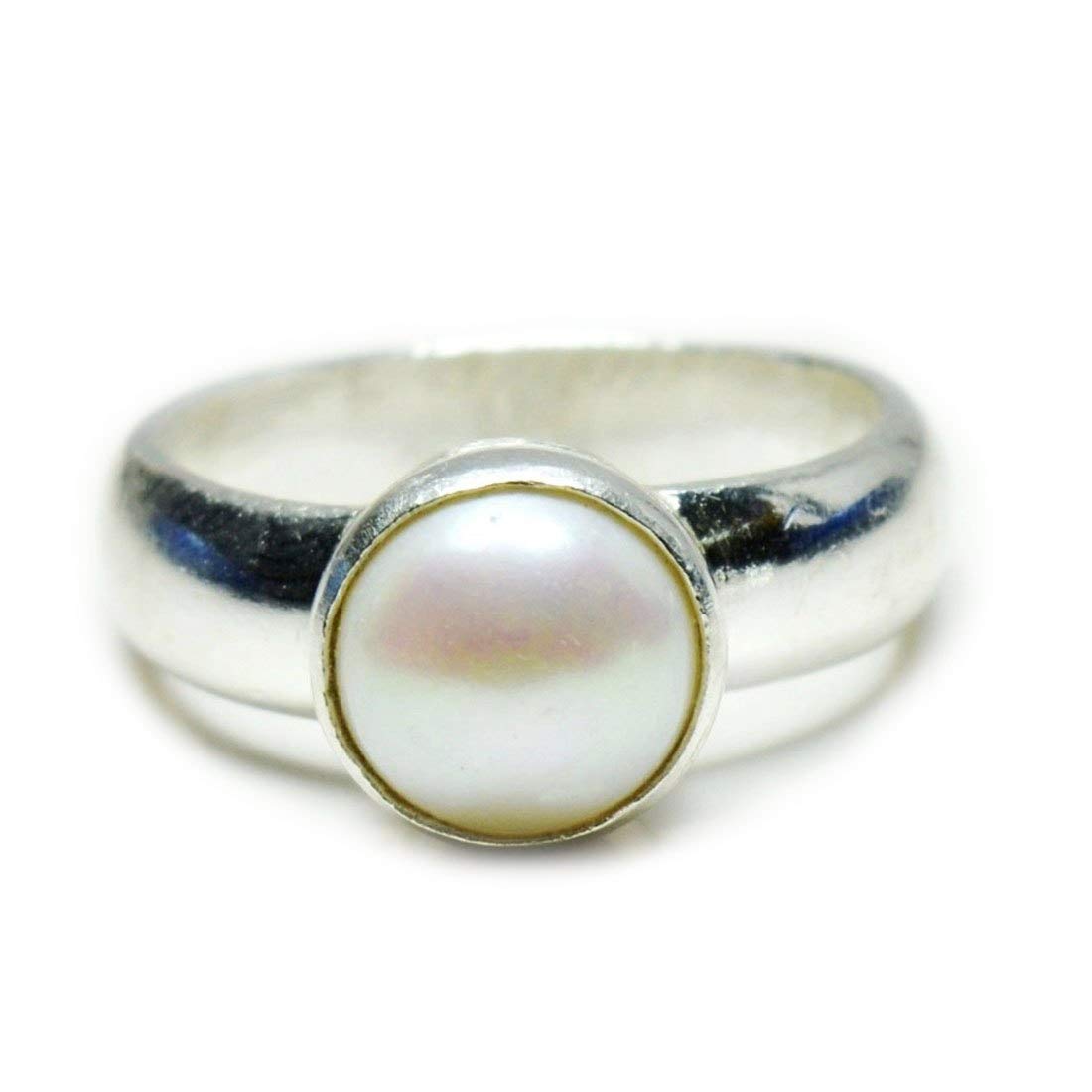 Anillo de Plata de Perla Natural de 55 Quilates para Mujer, Forma Ovalada de 3 Quilates, para curación de Chakras, tamaño 5, 6, 7, 8, 9, 10, 11, 12, 13