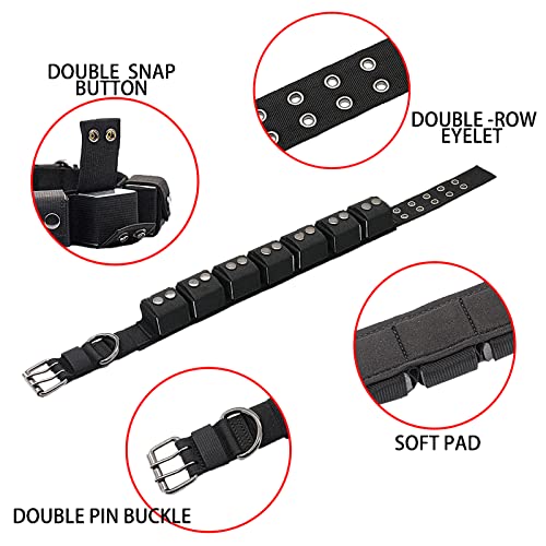 Walktime Tactical Weighted Dog Collar - Weights for Training & Exercise - Small, Medium, Large Dogs, Black, Neck Size 20" - 24" / XL - Image 2