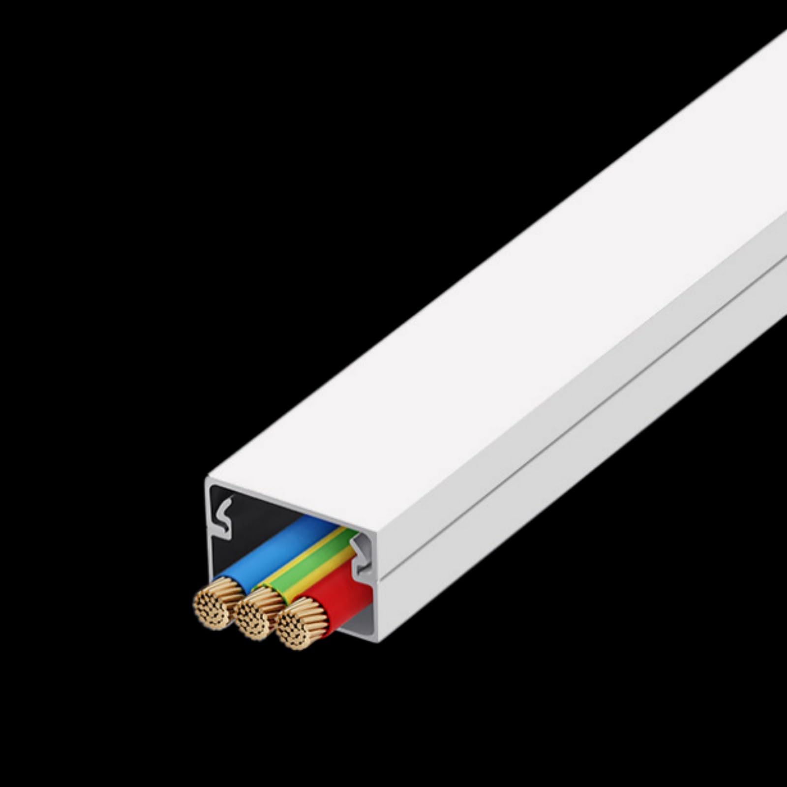 Goulotte Cache-Câbles en Aluminium Adhésive, Largeur Réglable 15-25 Mm, 100 Cm, Lot De 3, Passe-Câbles Résistant À La Corrosion, Gestion Et Protection des Câbles(White,25 * 25mm)
