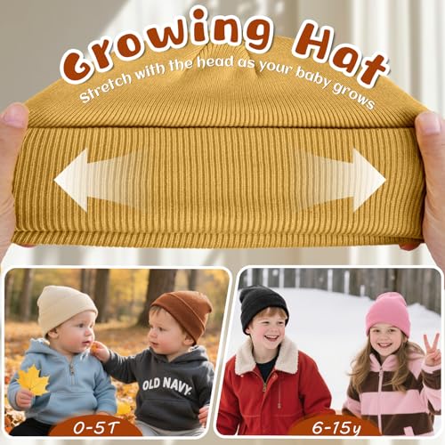 Image of ZOORON Toddler Beanie Boys Girls Beanies Kids Winter Hats Children Knit Cap