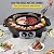 VEVOR 2 in 1 Electric Grill and Hot Pot, 2200W BBQ Pan Grill and Hot Pot, Multifunctional Teppanyaki Grill Pot with Dual Temp Control, Smokeless Hot Pot Grill with Nonstick Coating for 1-8 People