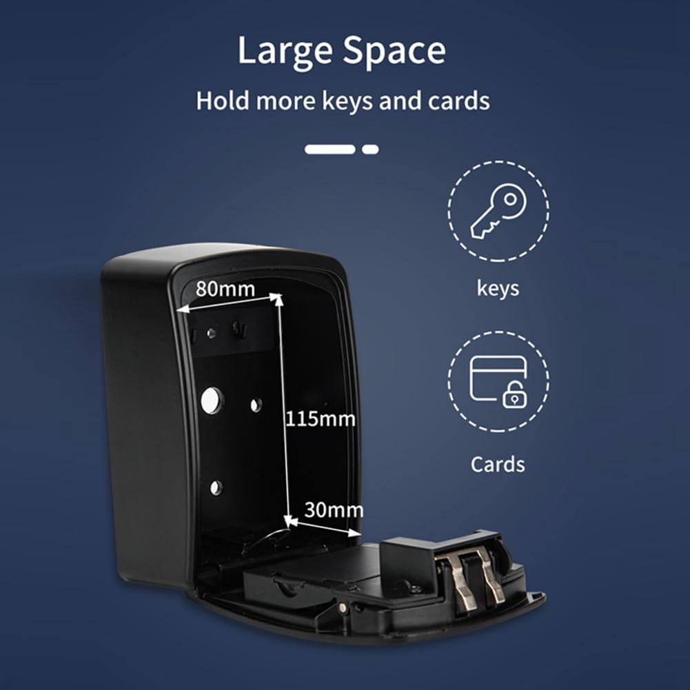 TUYA Smart Key Box BoîTe de Verrouillage de Stockage Bluetooth Smart Life App Support Mural SéCurité Antivol Lockbox-Mot de Passe
