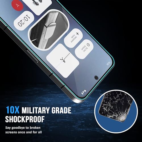 Image of FIRST MART Gorilla Tempered Glass Screen Protector Compatible For Nothing Phone 2A and Nothing Phone 2A Plus 5G (6.77 Inch) With Easy Installation Kit| Edge To Edge Coverage |Black