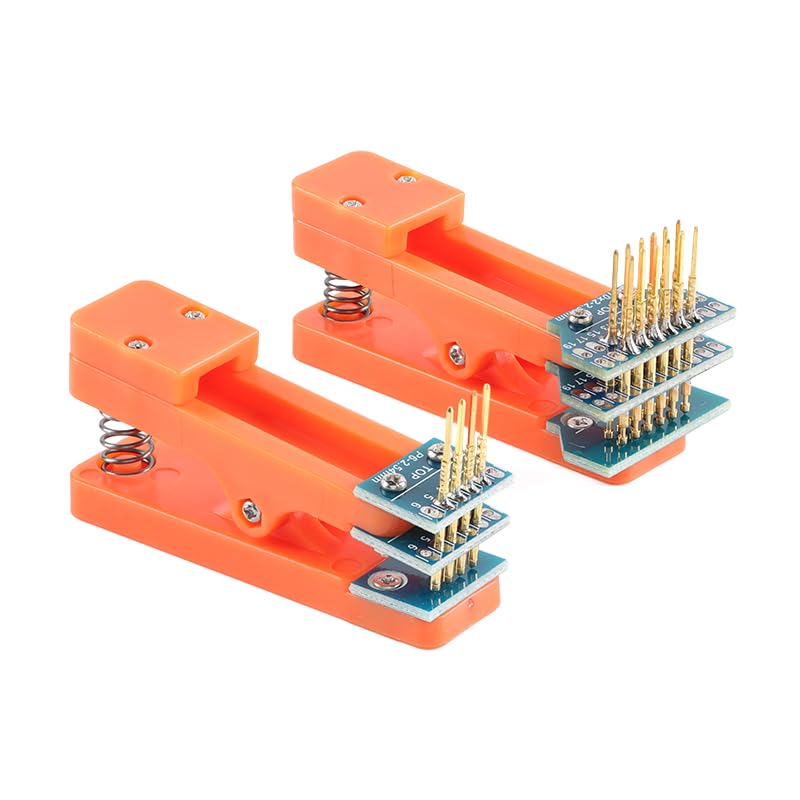Image of 2Pcs 2.54mm 2 * 5Pin Double Row Test Clip Module Board 5Pin Program Burning Clip 5 Pin PCB 2.54 Burning Fixture Programmer Burning Clip with Wire
