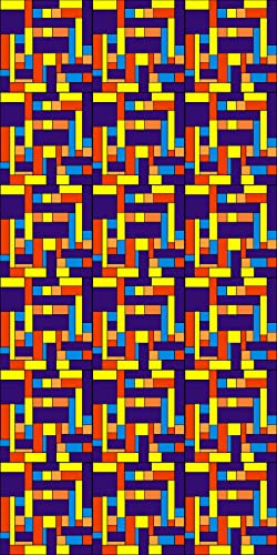 Windowpix 36 x 72 Rubik's Cube Rectangular Pattern Window Film Static Cling Film UV Filtering Energy Saving