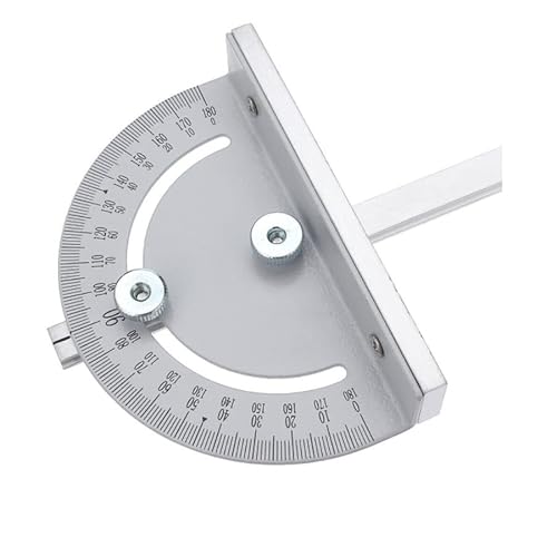 Kompaktes Winkellineal aus Metall für Mini-Tischsäge mit T-Nut-Design für präzise Schnitte
