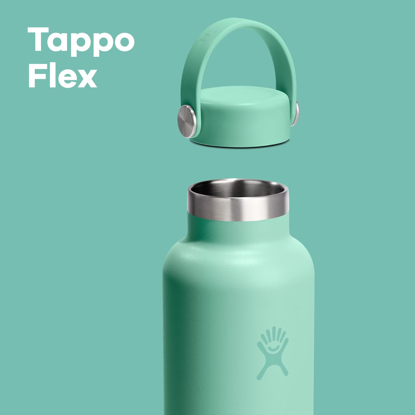 Hydro Flask – Standard Flex Cap 710 ml (24 oz) Bottle – Acciaio Inox, Ermetico, Compatibile con Portabicchieri – Isolato Freddo 24 Ore & Caldo 12 Ore – Black