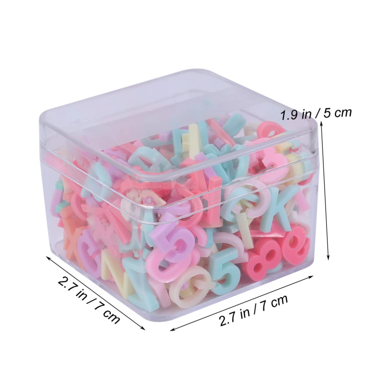 PLAFOPE Juego De 3 Pulseras Con Cuentas Y Figuras Del Alfabeto Letras Acrílicas Y Colgantes De Resina (200 Piezas)