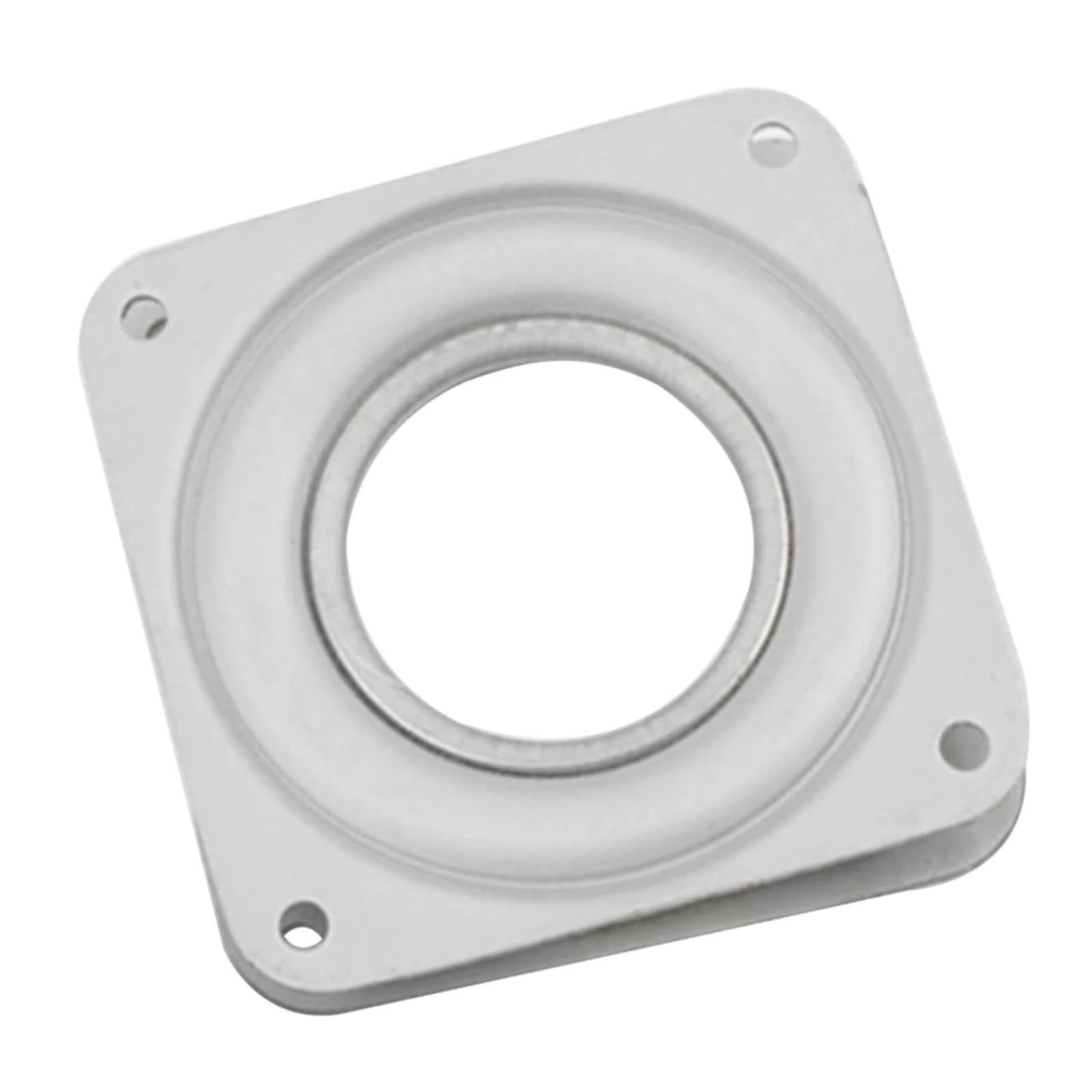 Base girevole con piastra orientabile, Espositore for giradischi bianco Cuscinetto da scrivania quadrato in ferro rotante a 360 gradi