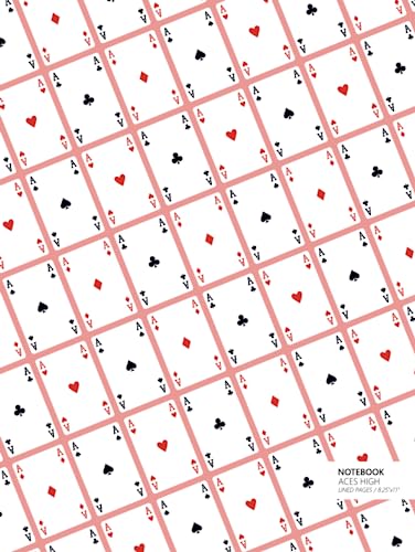 Aces High Notebook - Lined Pages - 8.25