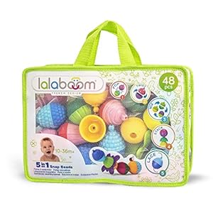 Lalaboom – Preschool Educational Beads – Montessori Shapes and Colors Construction Game and Learning Toy for Babies and…