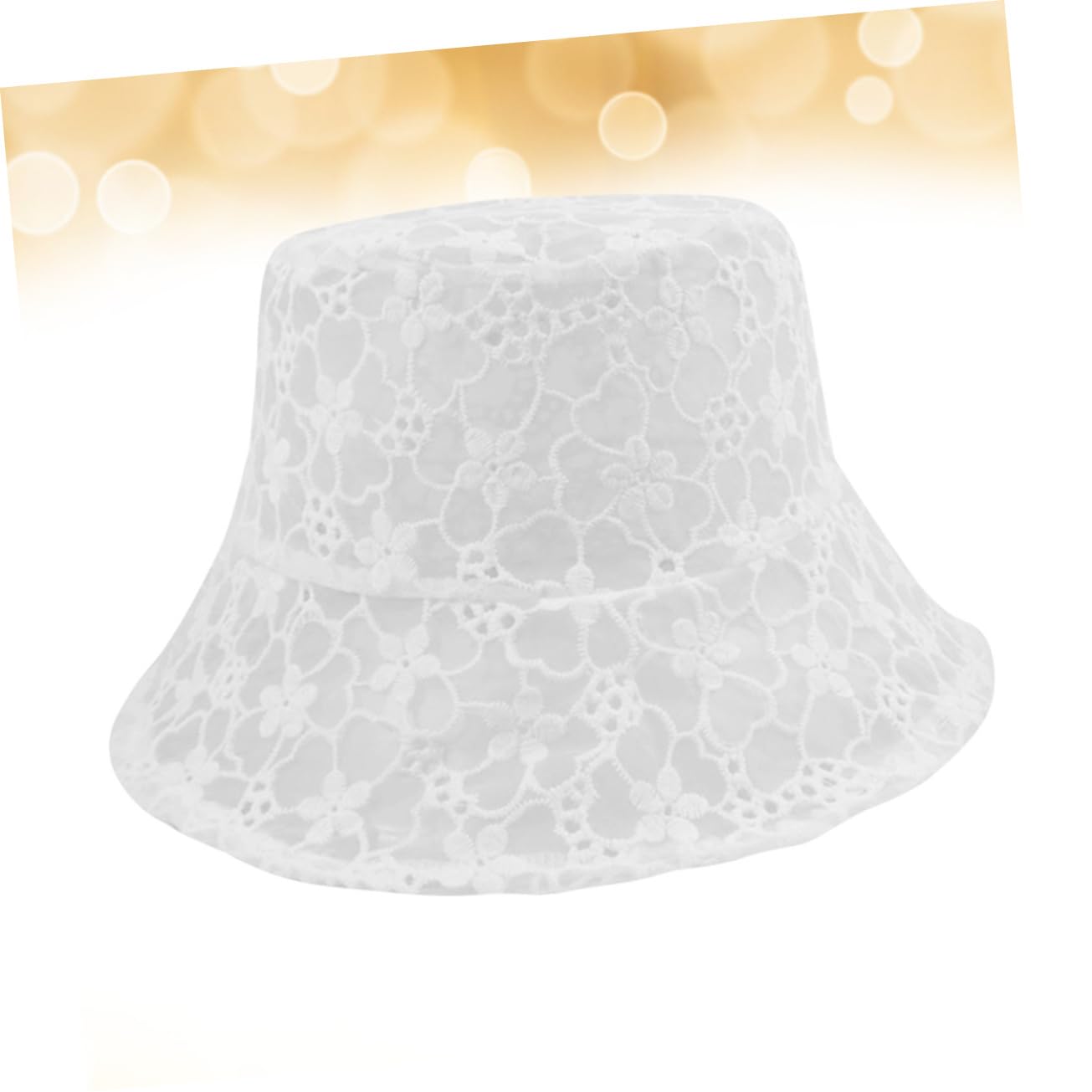 Healeved Lot De 3 en Dentelle pour Femmes Chapeaux Et Casquettes Chapeau De Plage Protection Solaire Protection UV De Pêcheur De Soleil pour Adulte Blanc