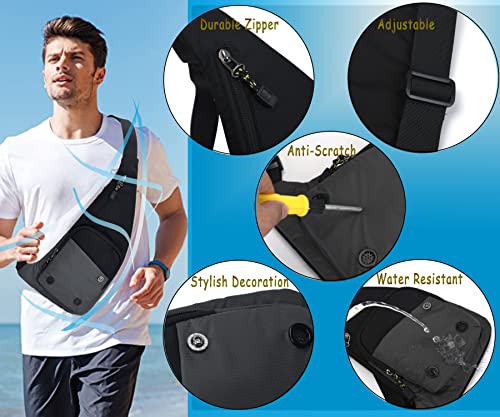 Caisang Sling Bag Slim Crossbody Personal Pocket Chest Bag Anti-Thief Shoulder Bag Backpack Casual Daypack Fanny Pack For Travel Hiking #TOP2