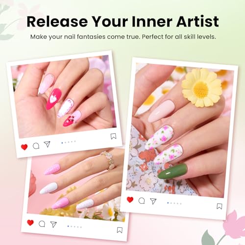 Image of Beetles Gel Polish Nail Art Brushes Set, 6 Pcs Fingernail Art Design Pen, Floral Pattern Handle, Gradient Bristles Nail Brush Set DIY with Palette Dotting Manicure Tool Kit
