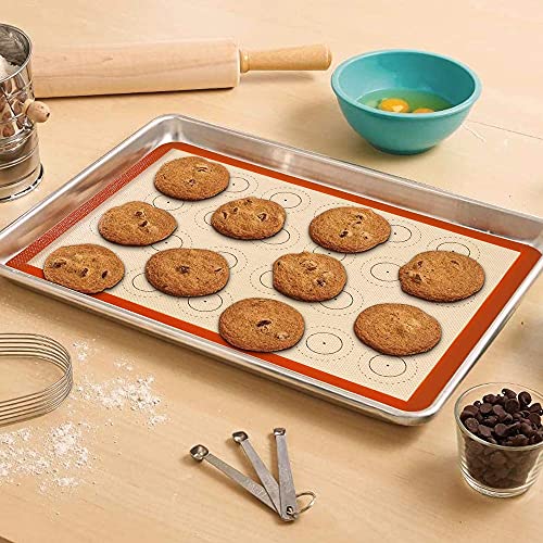 Amyone Macaron Silicone Baking Mat, 2 Pcs Half Sheet Silicone Mats For Baking, Non-Stick Silicone Cookie Sheet Liners For 13 X 18 Sheet Pan For Macaron/Cookie/Bread/Pastry thumb #7