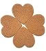 Heart Shaped 1/8" Cork Drink Coasters 16 Pack - Decor - Blank Reusable Absorbent Eco-friendly DIY Tile Craft Board- Great Decoration for Party - Restaurant Cafe Wedding Supplies and Accessories