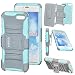 ASHIELD Amazon Fire Phone Case Ultra Shock&Drop-Proof Military Level Army-Grade Protective Hard Rugged Hybrid Slim Defender Case and Holster for For AMAZON FIRE PHONE - Extremly Dual layer Case with 180 Degrees Swivel Ring Kickstand and Rugged Holster - GRAY/TEAL