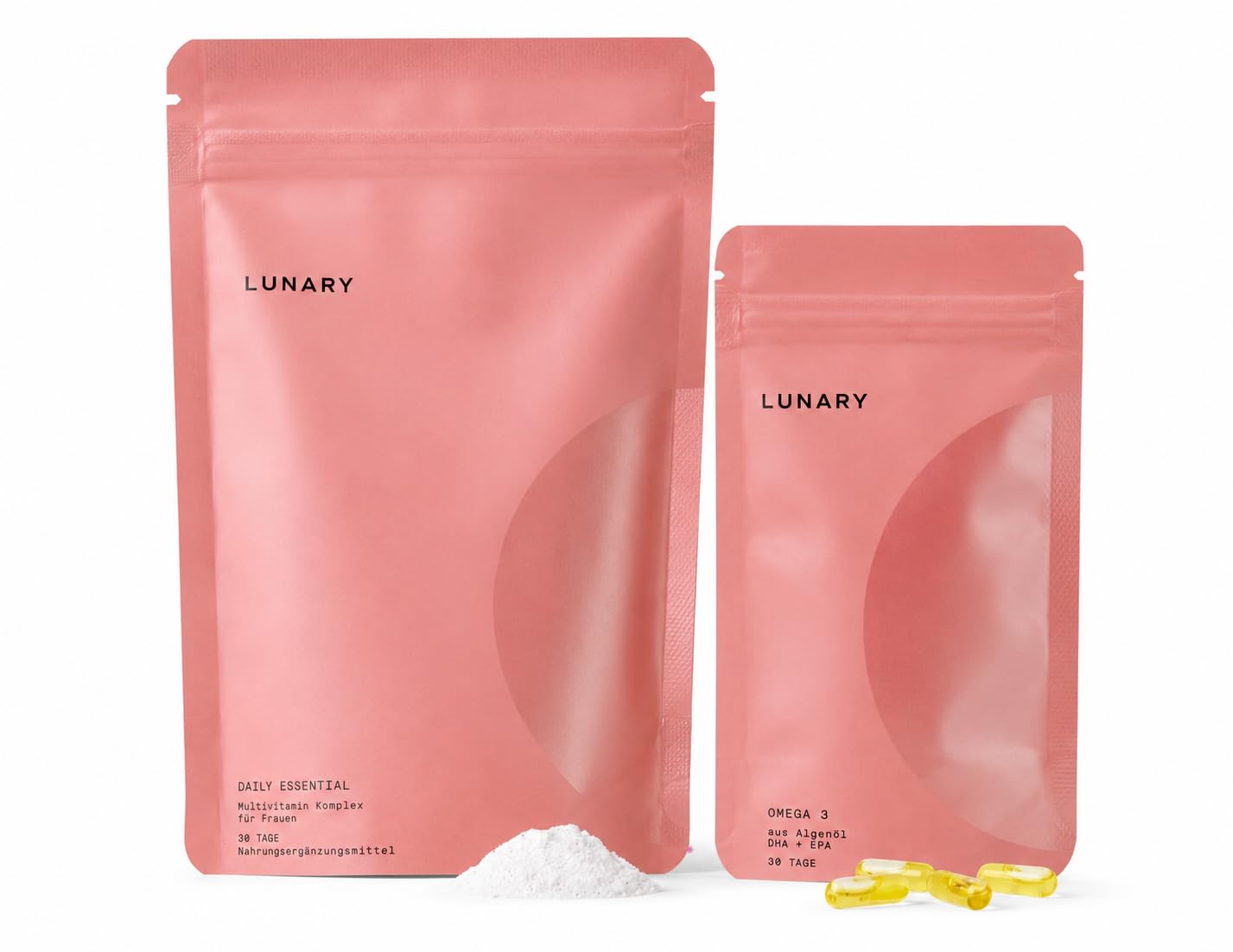 LUNARY Daily Essential Multivitamin Komplex für Frauen | All-in-One | Vitamine, Mineralien & Ergänzungsmittel mit Probiotika und Omega 3 | All in One Supplements für Frauen | Vitamin Supplements