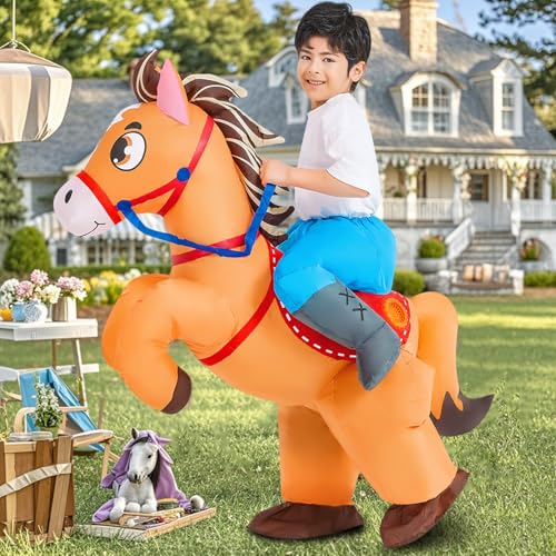 Disfraz Inflable de Caballo para Niños miniatura 5