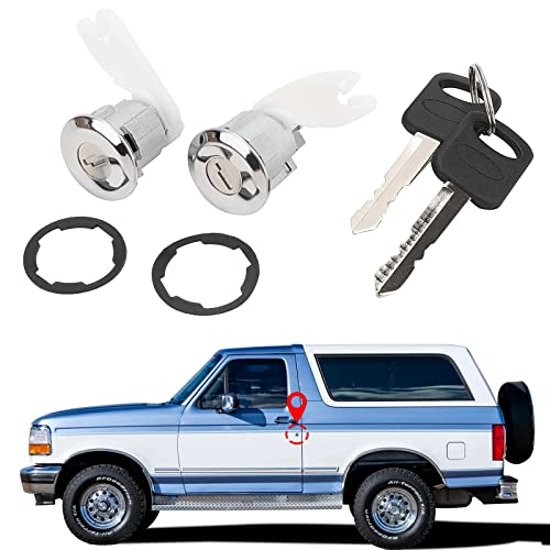 Door Lock Cylinder With Keys Replacement For 1995-2006 Ford Ranger Explorer F250 F350 E150 E250 E350 E450 E550 Econoline Bronco Mazda Mercury Truck Left Right Side Door Lock Cylinder Set Dl140T #TOP14