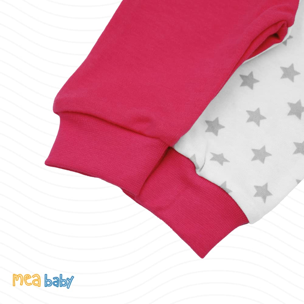MEA BABY Pantaloni Senza Piedi Stampati | Pantaloni per Neonati, per Bambine e Bambini | Unisex | Tutine per Neonati | 100% Cotone | Multipack di 5, Senza Piedi