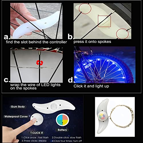 Luz LED para rueda de bicicleta facil de instalar que no afecta a la conduccion 4