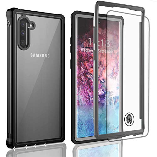 Samsung Galaxy Note 10 Case, OWKEY Clear Full Body Rugged Heavy Duty Protection, Shock Drop Proof Impact Resist Slim Fit Cover with Free Screen Protector for Samsung Galaxy Note 10 6.3″, 2019