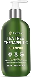 Roycederm Tea Tree Oil Shampoo for Dry Scalp, Dandruff, and Itchy Scalp - Clarifying shampoo with Tea Tree Oil, Paraben & Sulfate Free