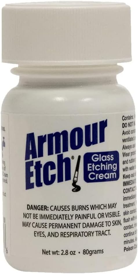 Armour Etching Cream For Glass and Mirrors Is Safe and Easy To Use. (Lot of 2)