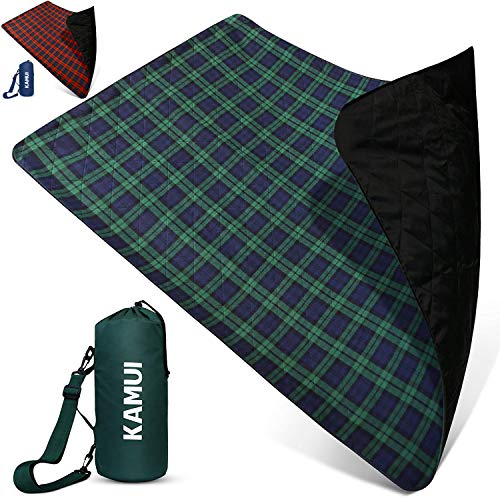 KAMUI Outdoor Waterproof Blanket - Machine Washable Picnic Blanket, Waterproof & Windproof Backing
