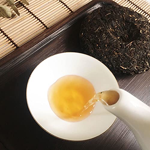 Taetea 7542 Classic Raw Pu-Erh Tea, Aged Fermented Puerh Tea Cake, Chinese Sheng Pu'er Tea Black Tea For Daily Drink And Gift 150G / 5.29Oz #TOP1