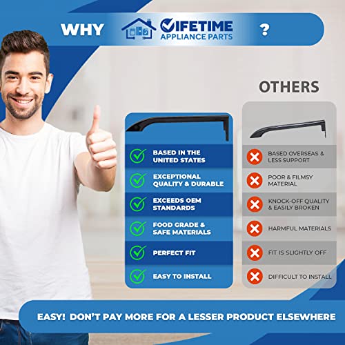 Upgraded Lifetime Appliance Single Door Handle Compatible With Frigidaire Refrigerator - 5304506471, 5304504510, 5304504509 (Slope Right) #TOP1