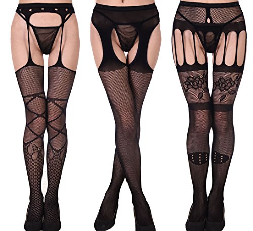 Preisvergleich Produktbild Vellede Damen Reizvolle Strapsstrümpfe Oberschenkel Halterlose Strümpfe Knie-Lange Gürtel strümpfe