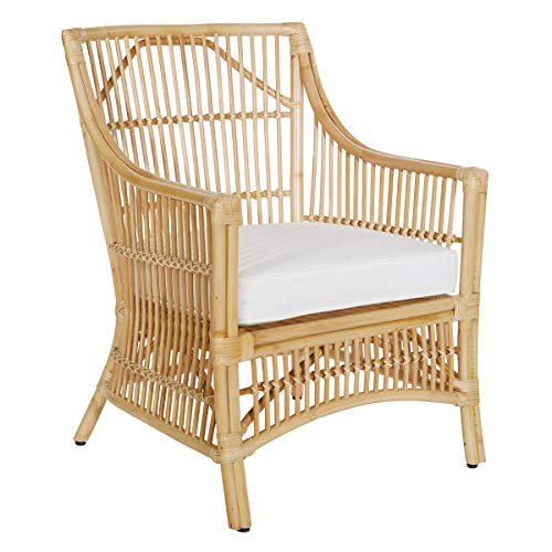 Osp Home Furnishings Maui Rattan Chair, Natural #TOP16