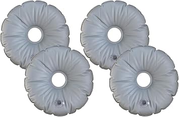 4pcs Base Stand for Feather Flag,Outdoor Umbrella Feather Flag Base Weight Bag,Round Water Weight Bag Sandbag,Collapsible Weight Water Bag for Parasol Stand,for 10 Litre Sand or Water