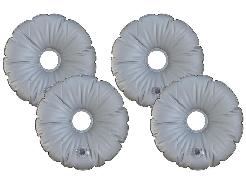 Sac de poids d'eau pliable pour pied de parasol et drapeau - Lot de 4