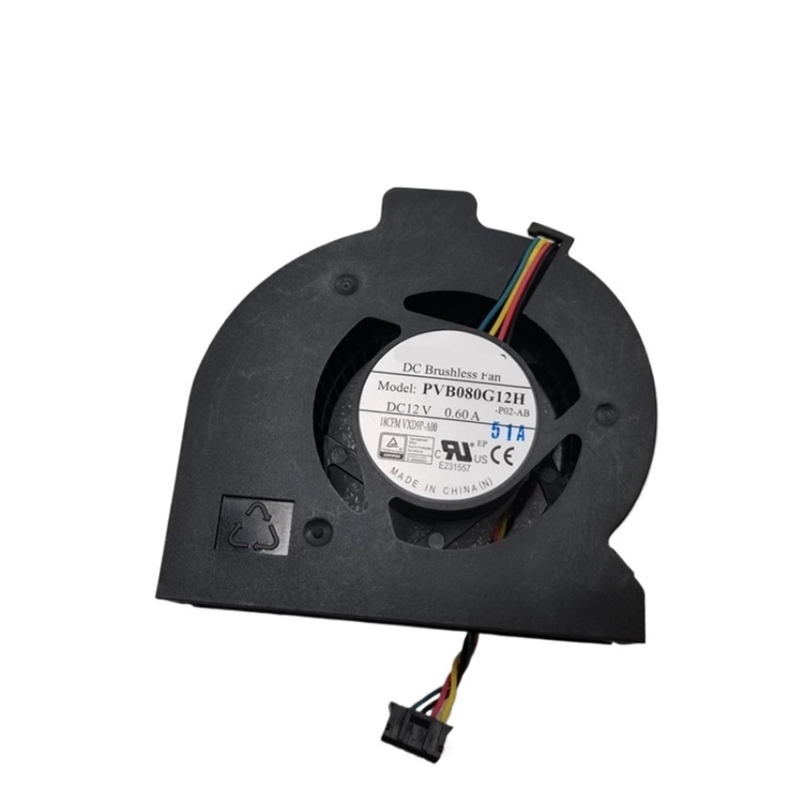 Ventilateur interne PVB080G12H 12 V de remplacement pour ordinateurs de bureau