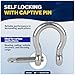 Five Oceans 5/16-Inch (8mm) Screw Pin Anchor Shackles, Heavy Duty Stainless Steel Bow Shackle, Rugged D-Ring for Towing, Boat, Sailboat - FO4508