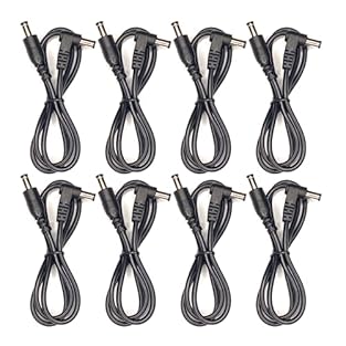 (8) Pack of Effects Pedal Power Cables for Walrus Audio Aetos Power Supply 24" inch length Right angle to standard plugs Compatible with Walrus Aetos and Phoenix Power supplies