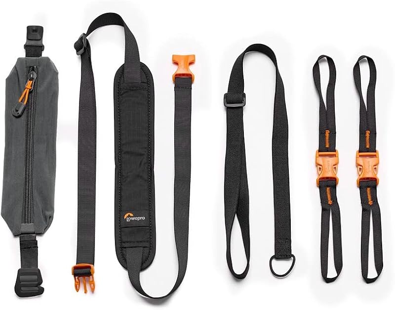 Lowepro GearUp Accessory Strap Kit - Compatible with All GearUp Camera Boxes - Multiple Carrying Configurations,Black,One Size,B09N7J6Z14